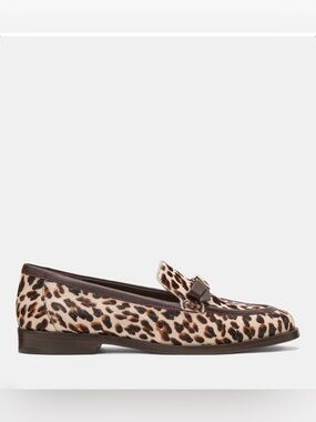 kate spade Leopard-Print Penny Loafer with Dark Brown Trim